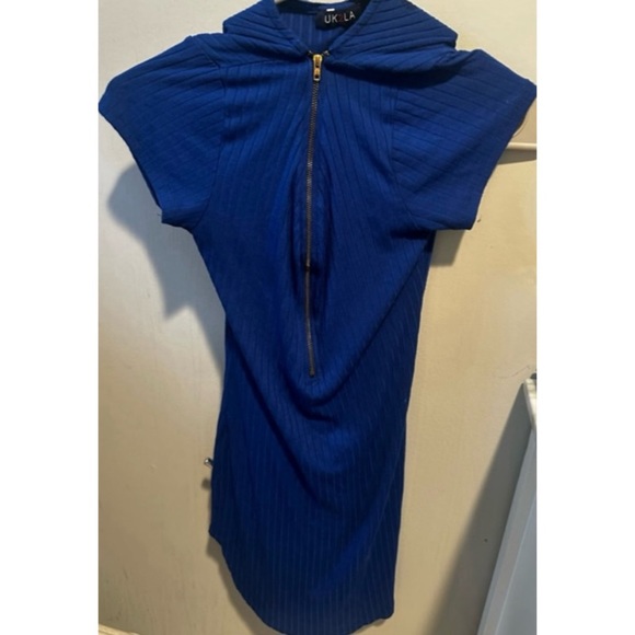 Forever 21 UK LA Blue Zippered Short Mini-Dress - Picture 4 of 6